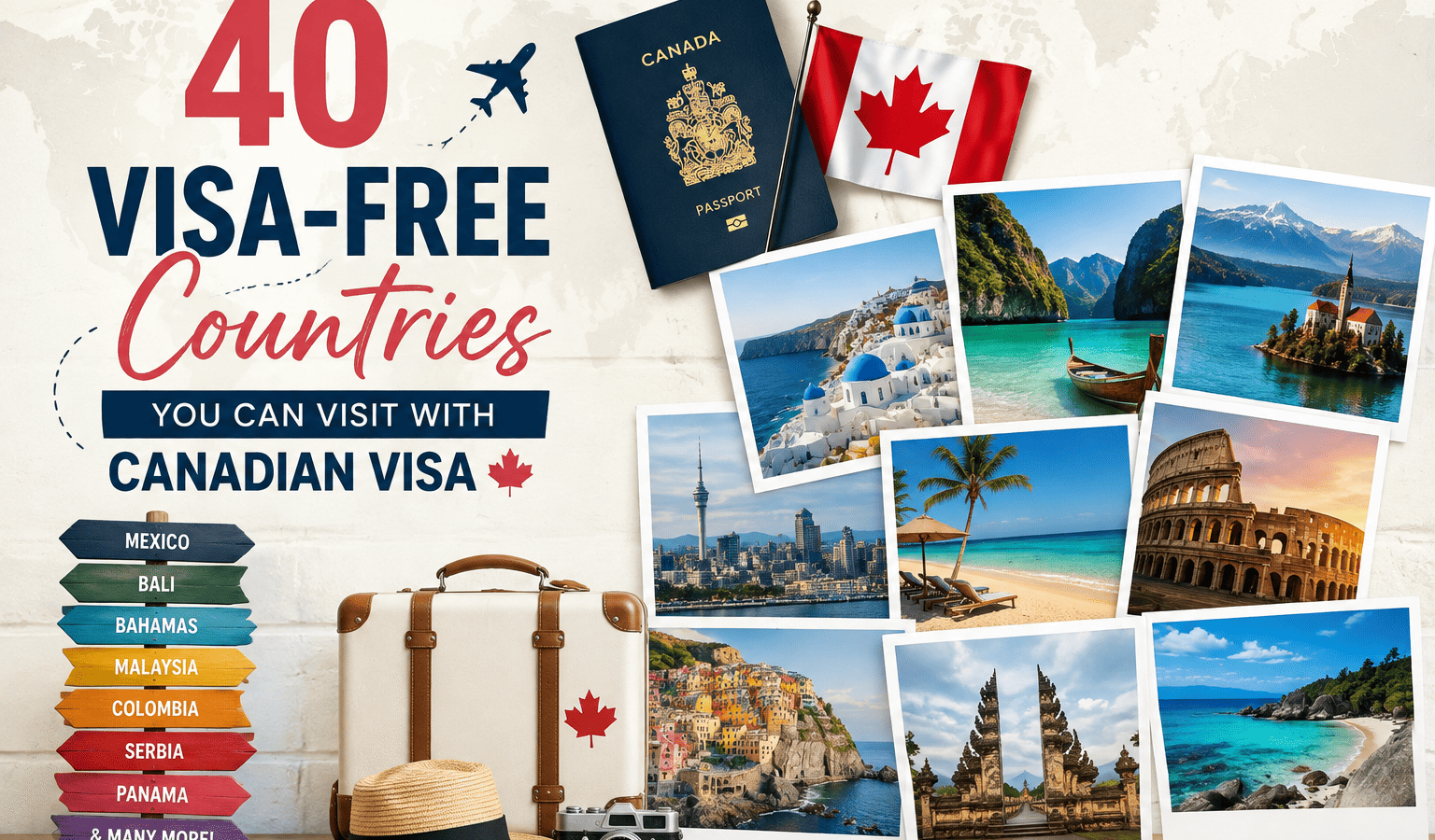 40 Visa-Free Countries You Can Visit With Canadian Visa