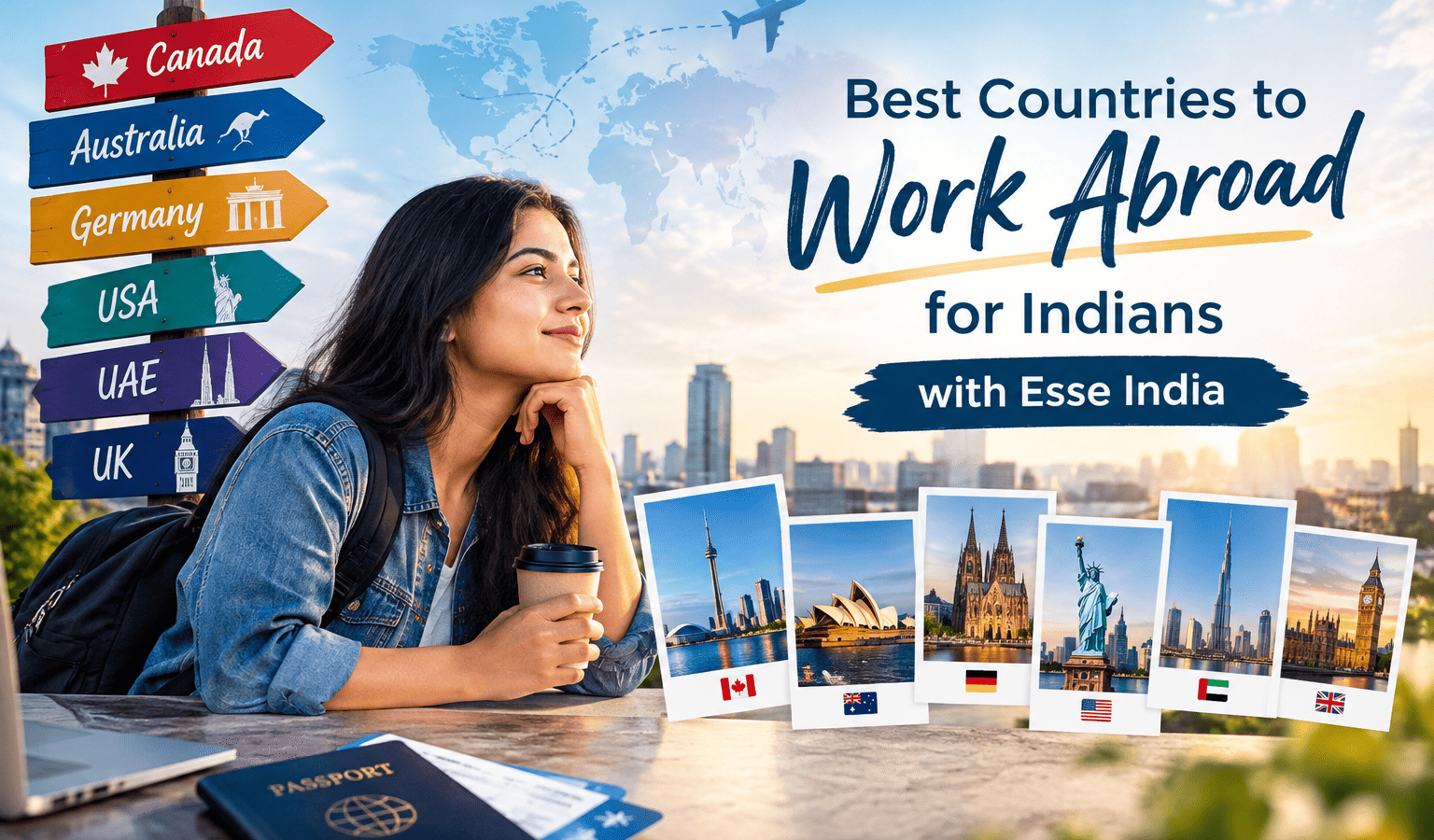 Best Countries to Work Abroad for Indians with Esse India