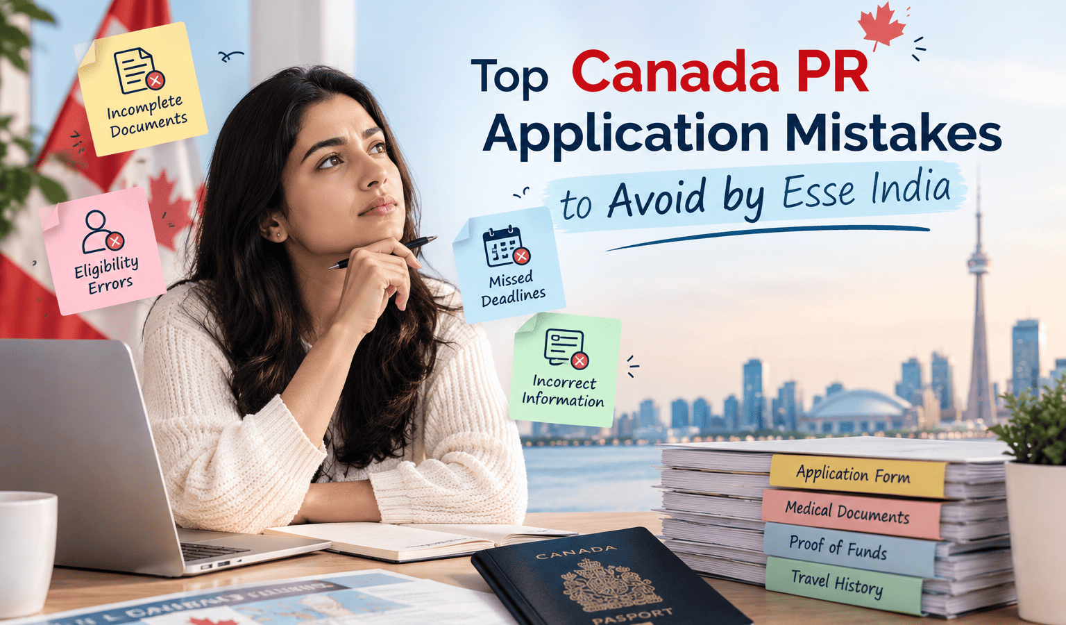 Top Canada PR Application Mistakes to Avoid by Esse India