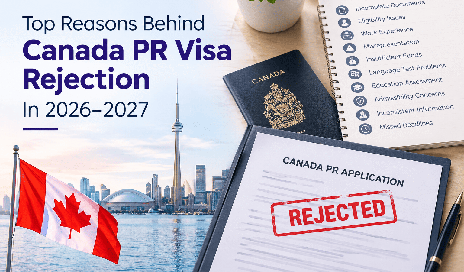 Top Reasons Behind Canada PR Visa Rejection In 2026-2027